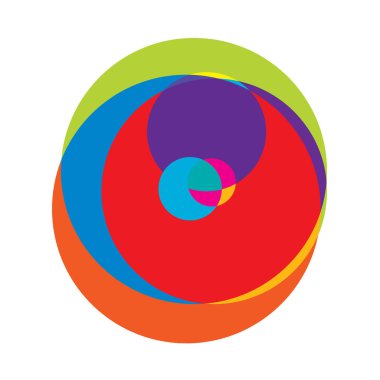 Rastgele daireler, dairesel halkalar geometrik tasarım ögesi