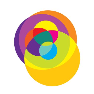 Rastgele daireler, dairesel halkalar geometrik tasarım ögesi