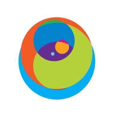 Rastgele daireler, dairesel halkalar geometrik tasarım ögesi