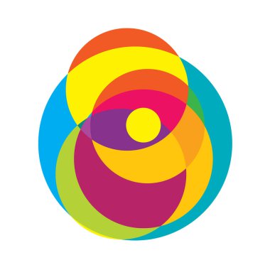 Rastgele daireler, dairesel halkalar geometrik tasarım ögesi