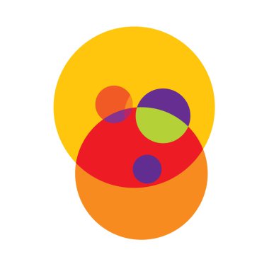 Rastgele daireler, dairesel halkalar geometrik tasarım ögesi