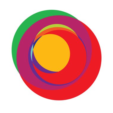 Rastgele daireler, dairesel halkalar geometrik tasarım ögesi