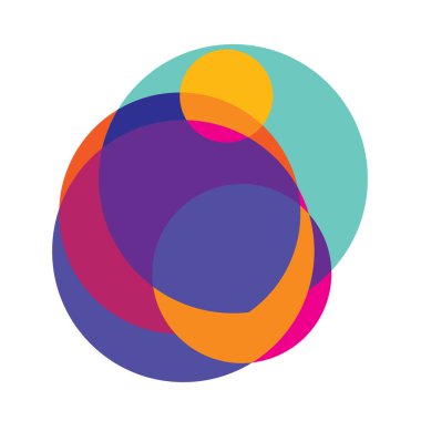 Rastgele daireler, dairesel halkalar geometrik tasarım ögesi