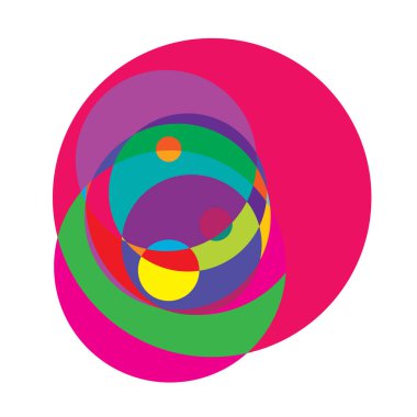 Rastgele daireler, dairesel halkalar geometrik tasarım ögesi