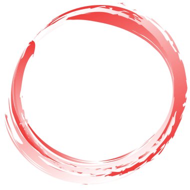 Grungy, textured circle element. Circular splatter shape