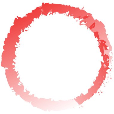Grungy, textured circle element. Circular splatter shape
