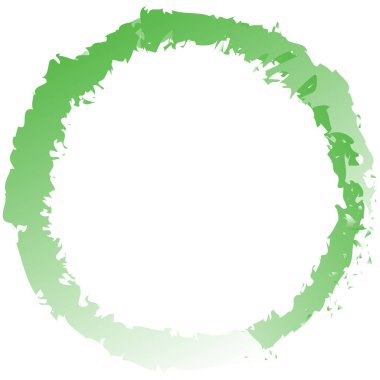Grungy, textured circle element. Circular splatter shape