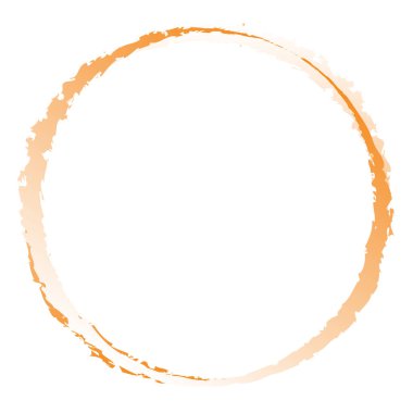 Grungy, textured circle element. Circular splatter shape