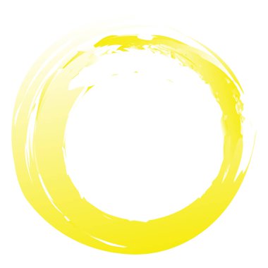 Grungy, textured circle element. Circular splatter shape