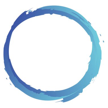 Grungy, textured circle element. Circular splatter shape
