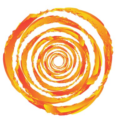 Huysuz, dokulu daire elementi. Dairesel sıçrama şekli