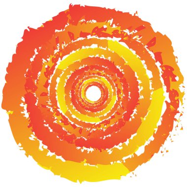 Huysuz, dokulu daire elementi. Dairesel sıçrama şekli