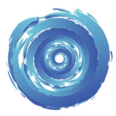 Huysuz, dokulu daire elementi. Dairesel sıçrama şekli