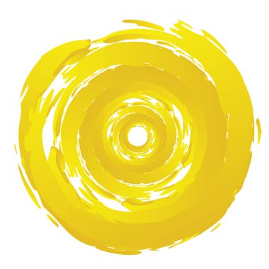 Huysuz, dokulu daire elementi. Dairesel sıçrama şekli