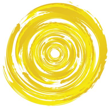 Huysuz, dokulu daire elementi. Dairesel sıçrama şekli