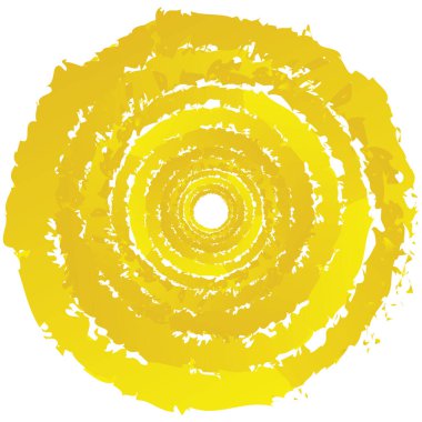 Huysuz, dokulu daire elementi. Dairesel sıçrama şekli