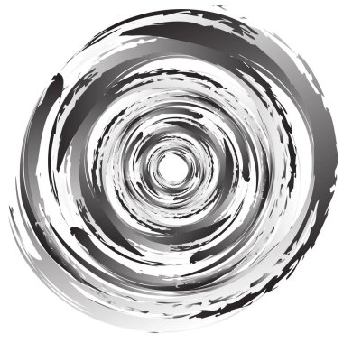 Huysuz, dokulu daire elementi. Dairesel sıçrama şekli