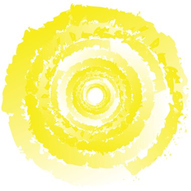 Huysuz, dokulu daire elementi. Dairesel sıçrama şekli