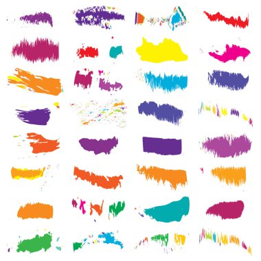 Pis boya fırçası, fırça darbesi şekli, element