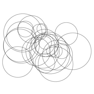 Rastgele daireler soyut geometrik bileşim