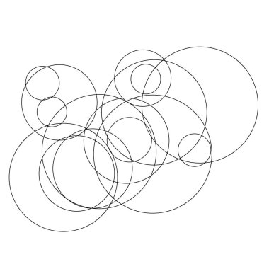 Rastgele daireler soyut geometrik bileşim