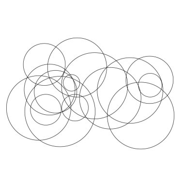 Rastgele daireler soyut geometrik bileşim