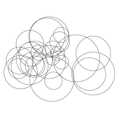 Rastgele daireler soyut geometrik bileşim