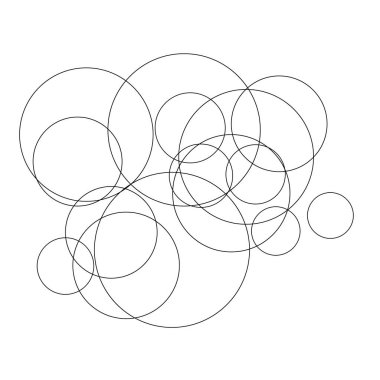 Rastgele daireler soyut geometrik bileşim