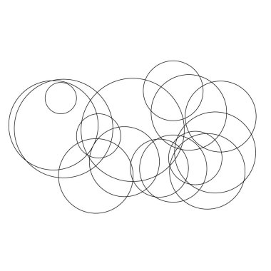 Rastgele daireler soyut geometrik bileşim
