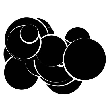 Rastgele daireler soyut geometrik bileşim