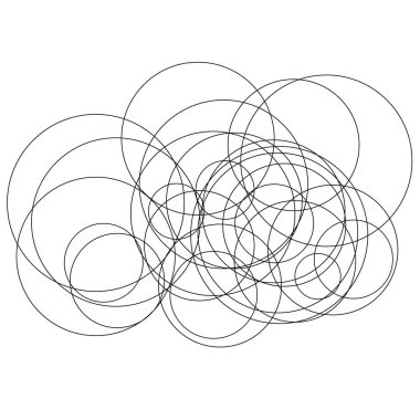 Rastgele daireler soyut geometrik bileşim