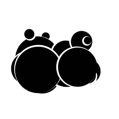 Rastgele daireler soyut geometrik bileşim