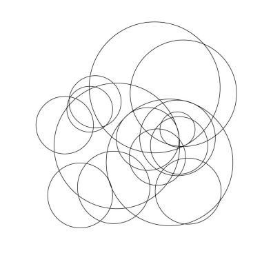 Rastgele daireler soyut geometrik bileşim