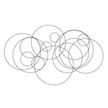 Rastgele daireler soyut geometrik bileşim