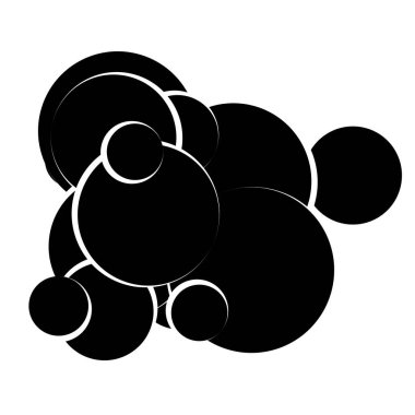 Rastgele daireler soyut geometrik bileşim