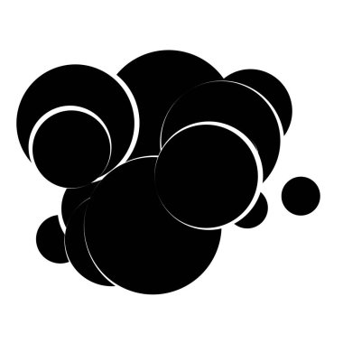 Rastgele daireler soyut geometrik bileşim