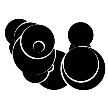 Rastgele daireler soyut geometrik bileşim