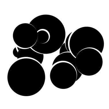 Rastgele daireler soyut geometrik bileşim