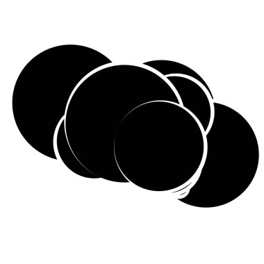 Rastgele daireler soyut geometrik bileşim