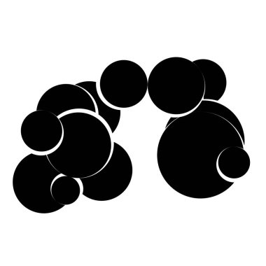 Rastgele daireler soyut geometrik bileşim
