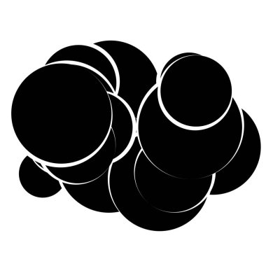 Rastgele daireler soyut geometrik bileşim