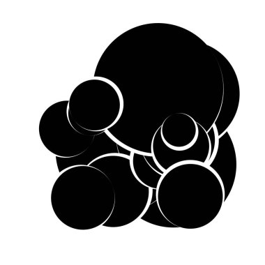 Rastgele daireler soyut geometrik bileşim