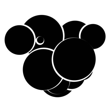 Rastgele daireler soyut geometrik bileşim