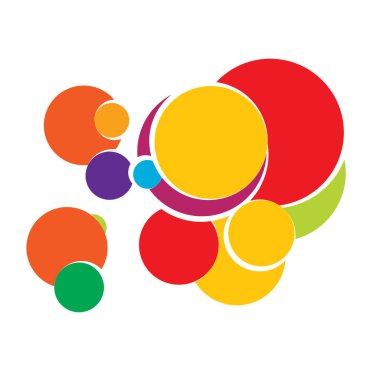 Rastgele daireler soyut geometrik bileşim