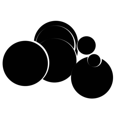 Rastgele daireler soyut geometrik bileşim