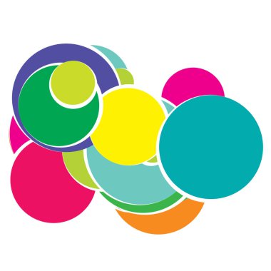 Rastgele daireler soyut geometrik bileşim