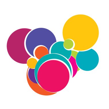 Rastgele daireler soyut geometrik bileşim