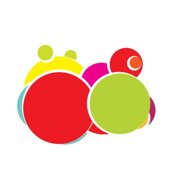 Rastgele daireler soyut geometrik bileşim