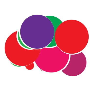 Rastgele daireler soyut geometrik bileşim