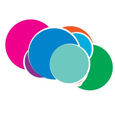 Rastgele daireler soyut geometrik bileşim